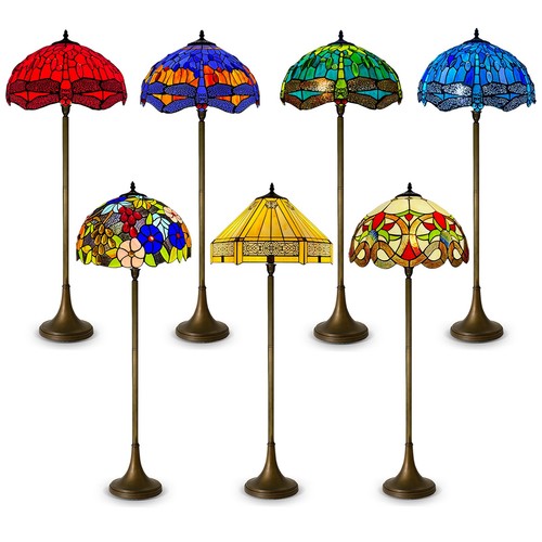 Lampada terra stile tiffany - da,