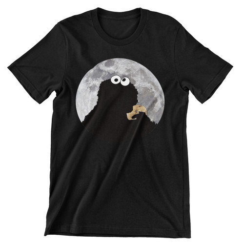 Maglietta briciole luna - luna, mostro