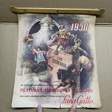 Calendario Pubblicitario - Lana Gatto 1950