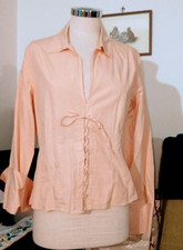 Top IBLUES camicia tunica donna polsino alto cotone elasticizzato stringata