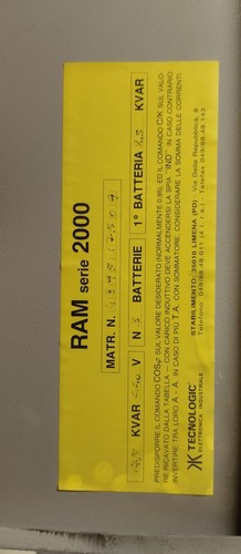 Rifasatore ram 2000 kvar - ram,