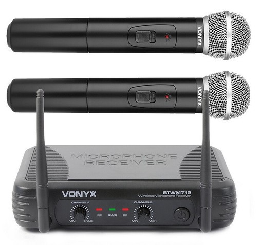 Coppia microfoni wireless vhf - microfoni,