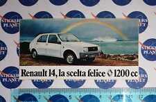 ADESIVO VINTAGE STICKER AUTOCOLLANT AUFKLEBER AUTO TUNING RENAULT 14 1200 cc