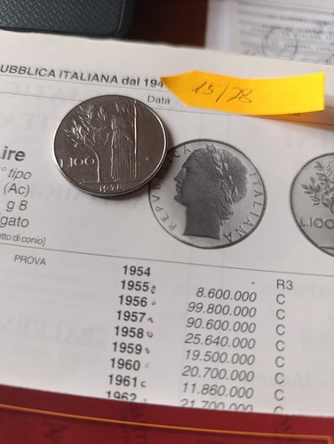 Moneta 100 lire del - moneta, da