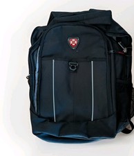 Zaino Esercito Svizzero Nero Scomparto per Laptop da Viaggio Aereo, Escursionismo, Scuola Lavoro, 