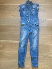 Tuta jeans MET senza maniche denim washed Tg. 30