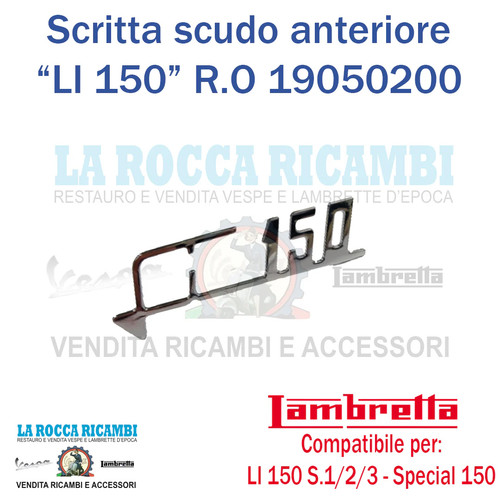 Scritta 150 scudo - scritta, "li