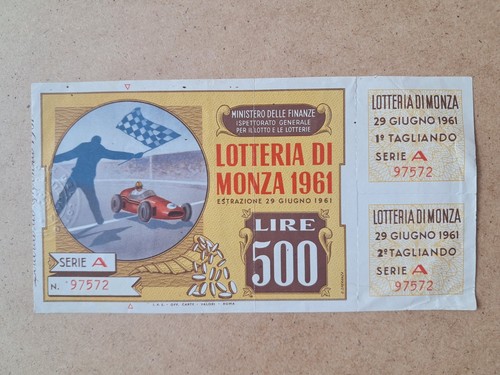 Biglietto lotteria monza - lotteria, di