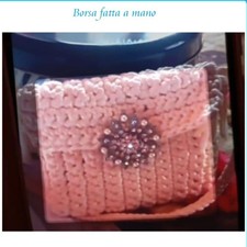 Borsa Fatta A Mano Con Fettuccia In Ecopelle