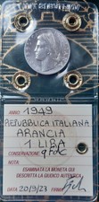 ($)  1 Lira 1949 (Arancia) - REPUBBLICA ITALIANA - Monetazione in Lire 1946-2001