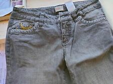 Pantaloni jeans Donna Skinny tg 42/44/46 denim nero/grigio e Maglia bianca 