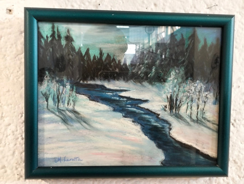 Quadro fiume neve - quadro, e