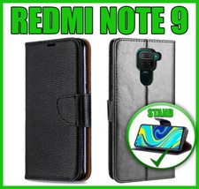 Flip Cover Custodia Magnetica per Xiaomi Redmi Note 9 Pelle Portafoglio a Libro