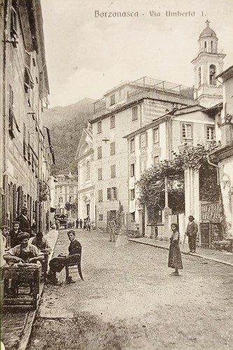 Cartolina borzonasca via - borzonasca,