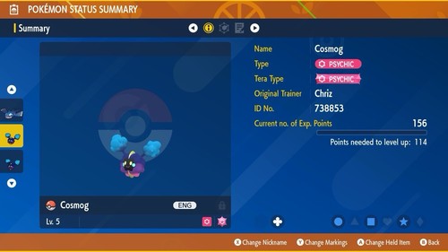 Cosmog pokémon scarlatto - cosmog,