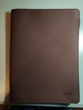 Portablocco City TIME formato A4 - similpelle colore marrone.