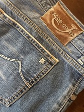 Jacob Cohen Limited Edition jeans uomo W 38 in denim di cotone blu medio délavé