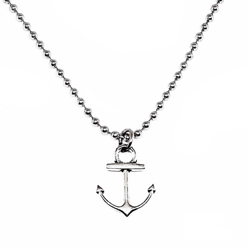Collana con ciondolo ancora - collana,
