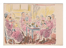 Artist Signed Mario Vellani Marchi Cartolina Vintage Postcard Maternità MA1480