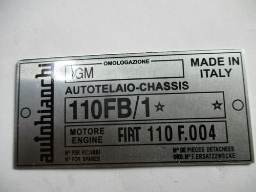 Targa plate telaio - targa,