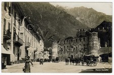 CHIAVENNA Sondrio Carrozza Fotografica Lucida N.P.G. Piazza Castello