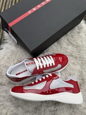 Sneakers Prada Americas Cup in pelle verniciata rosse | UK10 US11 EU44 | Trainer