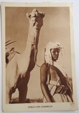 Dubat con cammello cartolina originale Somalia italiana, 1936