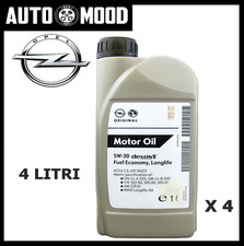 4 LITRI LT OLIO MOTORE OPEL ORIGINALE GM 5W30 DEXOS2 PER MOTORI BENZINA E DIESEL