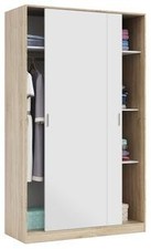 ARMADIO DUE ANTE SCORREVOLI E TRE RIPIANI LATERALI ROVERE CM. 120X50X200H