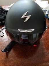 CASCO JET MOTO CUSTOM SCRAMBLER CAFE RACER VESPA SCORPION EXO 100 VINTAGE XL