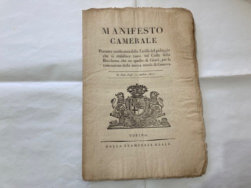 Manifesto camerale pedaggio - manifesto,