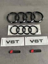 Anelli logo emblemi nero lucido V6T Q5 SQ5 anno 2008-2017 e A6 4G per Audi