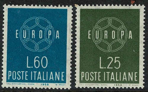 1959 italia yvert 804 - italia, 804/05