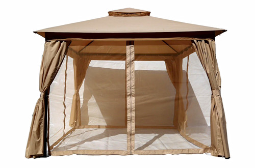 Beige square gazebo - square,