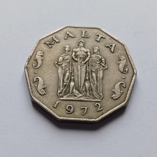 Malta 50 Cent 1972 Cupronichel
