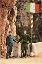 li 209 1925 MENTONE (Francia - Frontiera Franco-Italiana - Doganieri - Vg - FP -