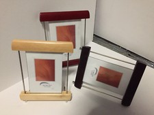 STOCK LOTTO 8 PEZZI Cornice cornici legno vetro  foto 3 colori 2 misure