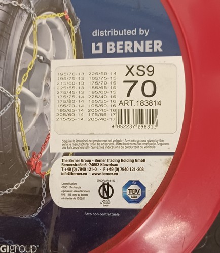 Catene neve xs9 - da, 70