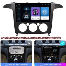 Radio stereo 9'' Android 10.0 2+32GB navigazione GPS FM per Ford S-Max 2007-2015