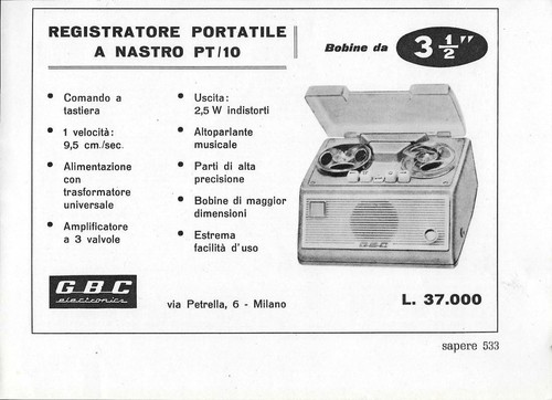 Gbc registratore portatile - registratore, a