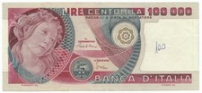 100000 LIRE BANCA D'ITALIA PRIMAVERA DI BOTTICELLI 10/05/1982 BB+