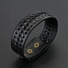 1x bracciale uomo vera pelle