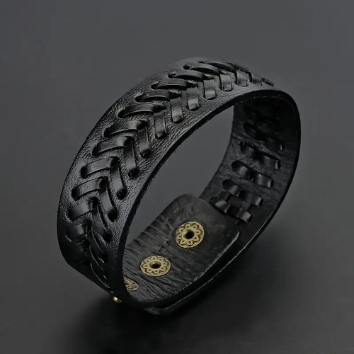 Bracciale uomo vera pelle - vera,