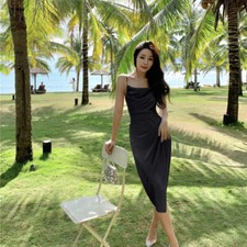 Abito lungo donna raso