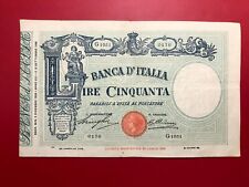 Regno d'Italia 50 LIRE BARBETTI  MATRICE LATERALE   decr. 05-12-1929