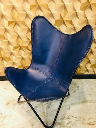 Sedia farfalla vera pelle - in,