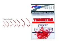 AMI TUBERTINI SERIE 22 RED ROSSO HOOKS PESCA BIGATTINO MARE ANZUELOS TROTA LAGO