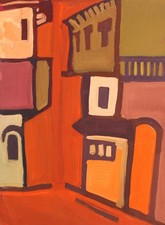 Dipinto a guazzo cubista