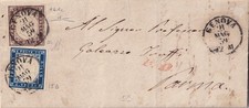 1859 Risorgimento: Lettera da Torino a Parma del 21/05/1859 Sassone 14Ac/15B