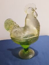 Gallo In Vetro Portacaramelle Anni 70 Vintage